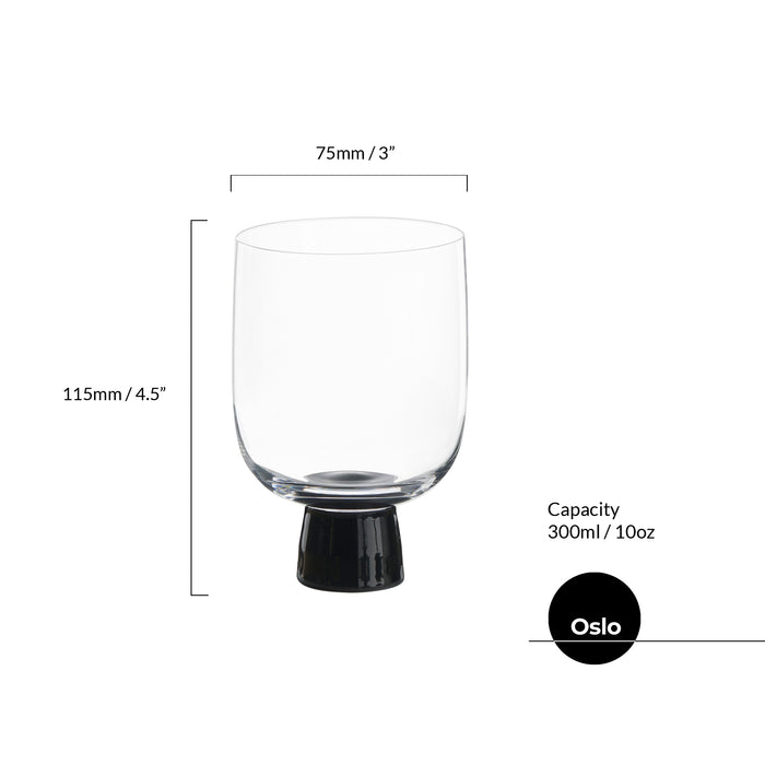 Oslo DOF Tumblers - Black - Set of 2