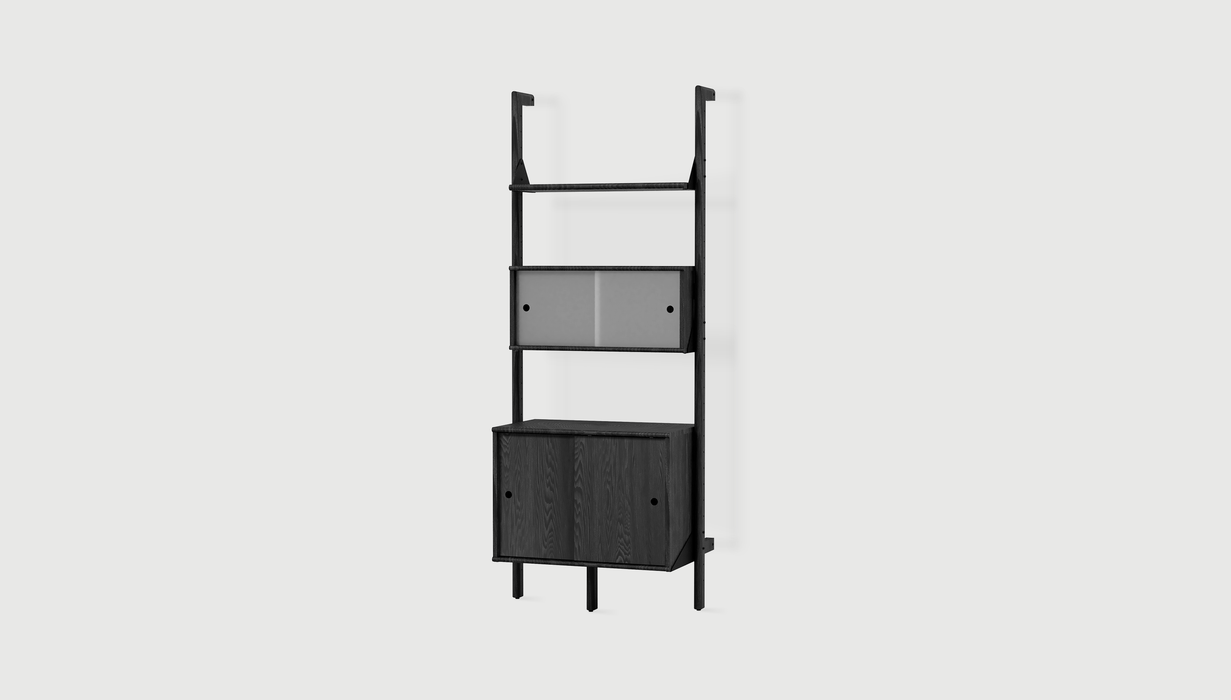 Black Uprights/ Black Brackets/ Black Shelves