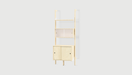 Blonde Uprights/ White Brackets/ Blonde Shelves