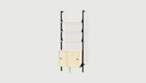 Black Uprights/ Black Brackets/ Blonde Shelves