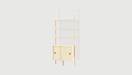 Blonde Uprights/ White Brackets/ Blonde Shelves