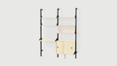 Black Uprights/ Black Brackets/ Blonde Shelves