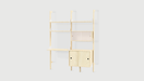 Blonde Uprights/ White Brackets/ Blonde Shelves