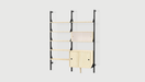 Black Uprights/ Black Brackets/ Blonde Shelves