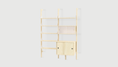 Blonde Uprights/ White Brackets/ Blonde Shelves