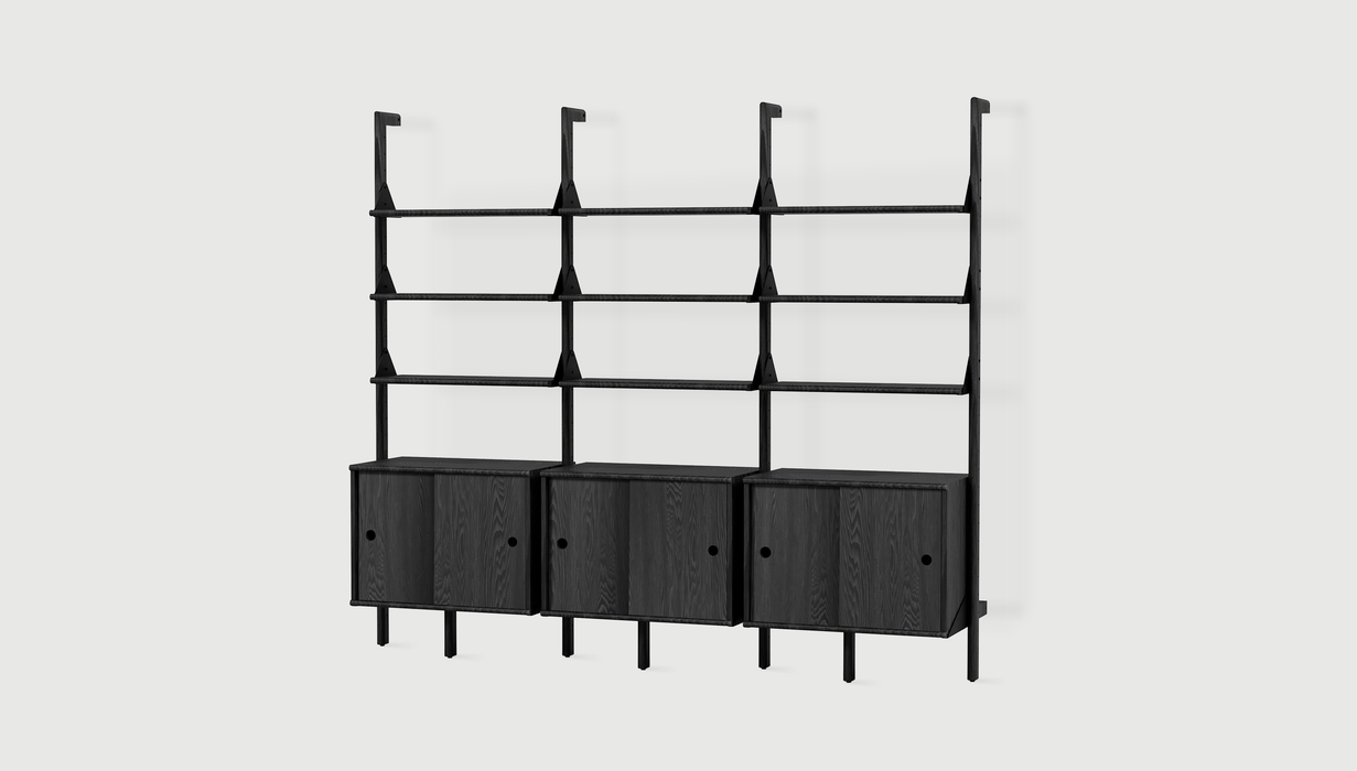 Black Uprights/ Black Brackets/ Black Shelves