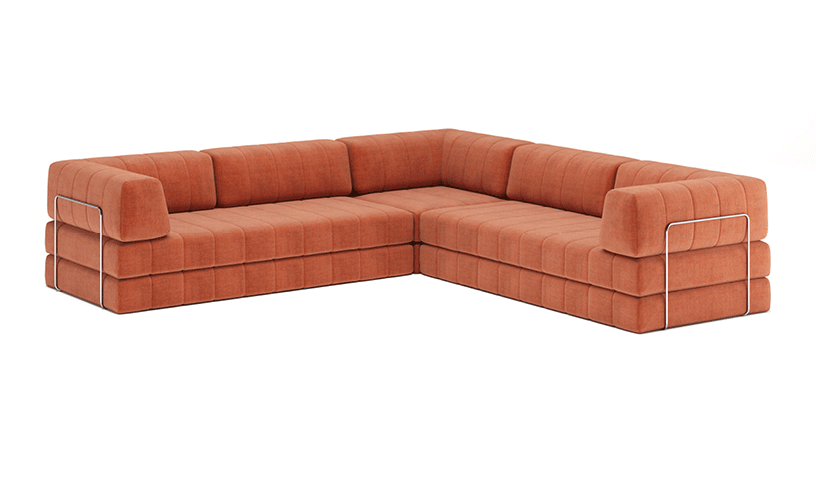 CozyPad Sleeper Sofa Corner with Arms