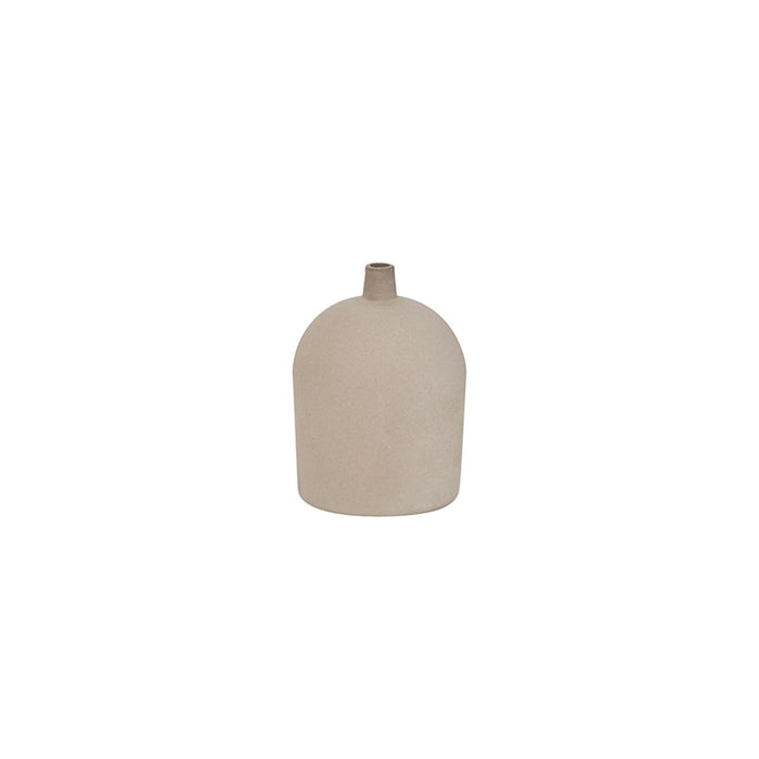 Small Dome vase made from terracotta with beautiful grey engobe