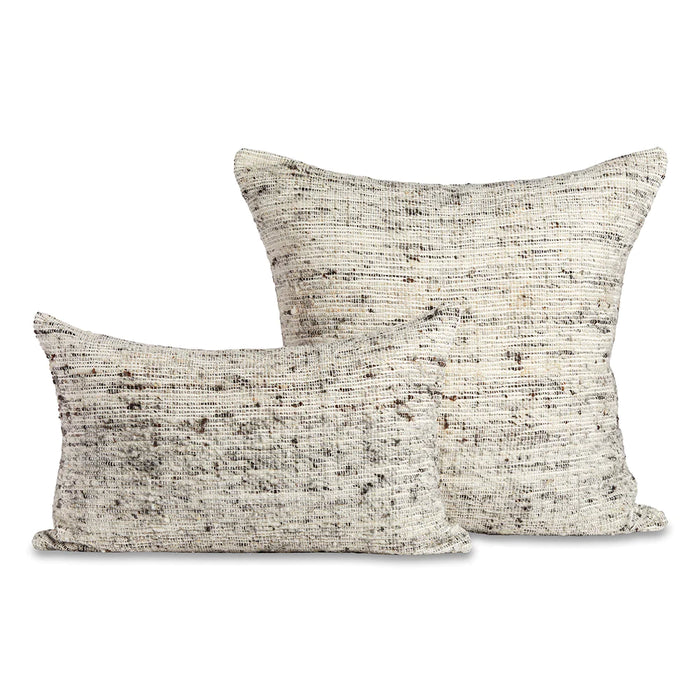 Chunky Wool Lumbar Pillow - Grey