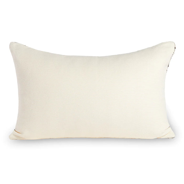 Grey Chunky Wool Lumbar Pillow