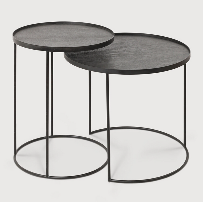 Tray Side Table Set - Round