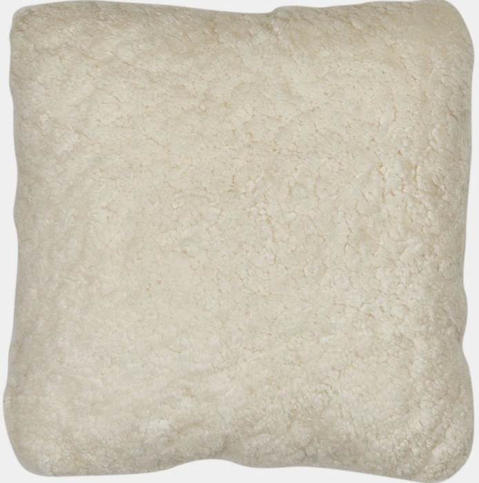 Curly Short-Wool Sheepskin Cushion 22x22