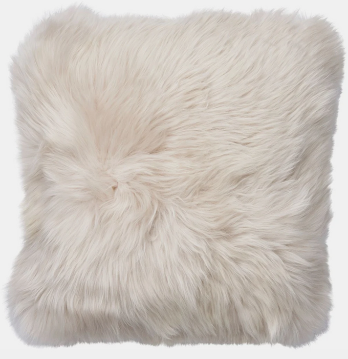 Long-Wool Sheepskin Cushion 22x22