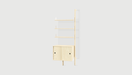 Blonde Uprights/ White Brackets/ Blonde Shelves