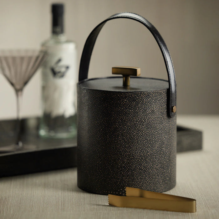 Nika Shagreen Leather Ice Bucket