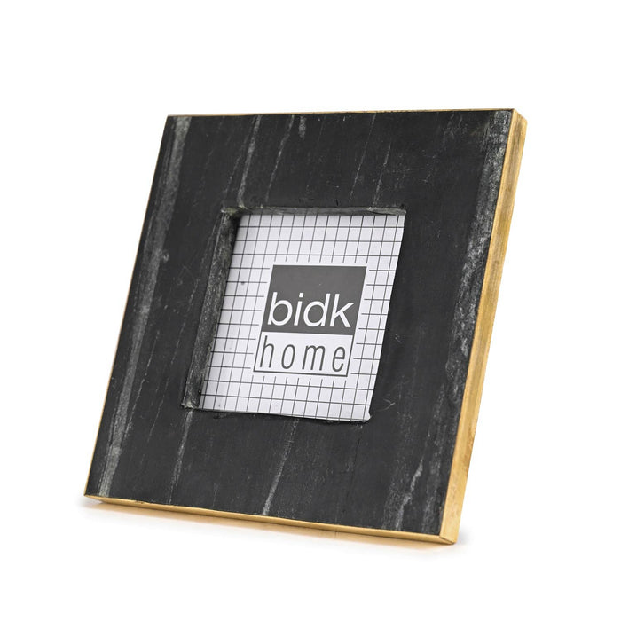 Picture Frame Small: Fits 3.5x3.5" Photo BLACK/BRASS