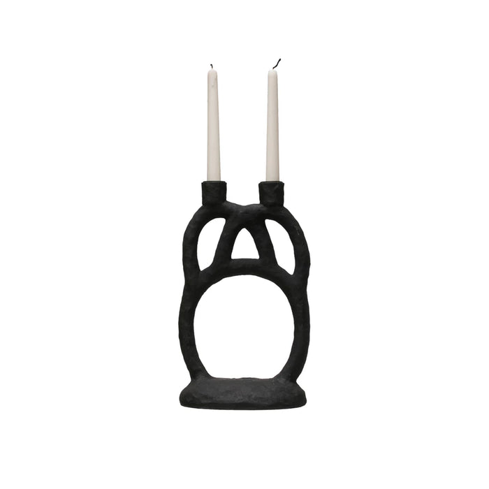 Abstract Double Candle Holder