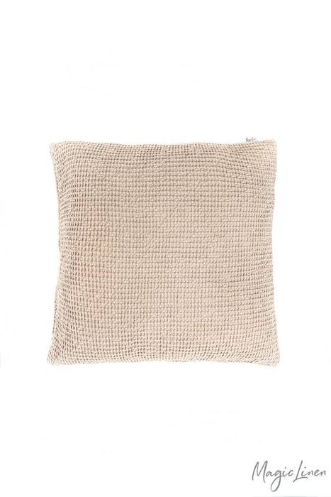 Waffle throw pillow cover in various colors: Light grey