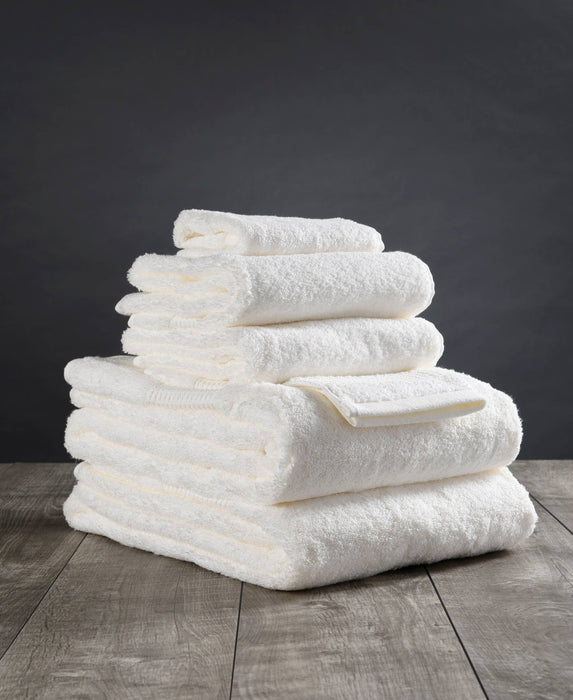 100% Organic Cotton Bath Towel- 6 Pc Set (hand, face, towel): White