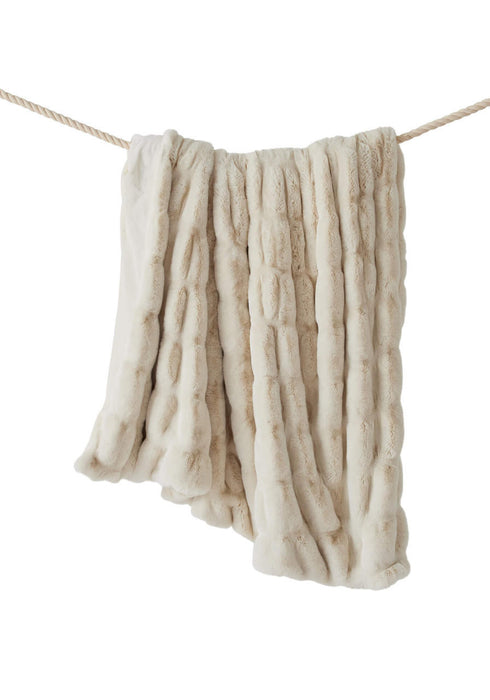 Couture Ivory Mink Throw