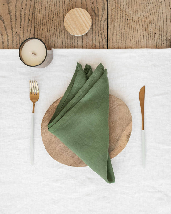 Set of linen napkins in various colors (2 psc.): Natural linen color