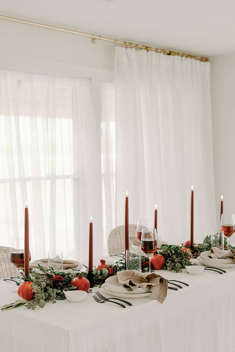 Burgundy | Dipped Beeswax Taper Candles | All Natural: 10 Inches