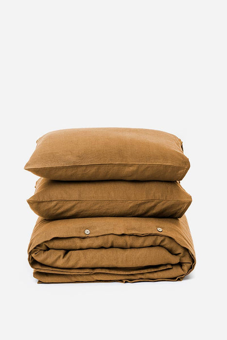 Cinnamon duvet cover set: US Queen + Standard pillowcases