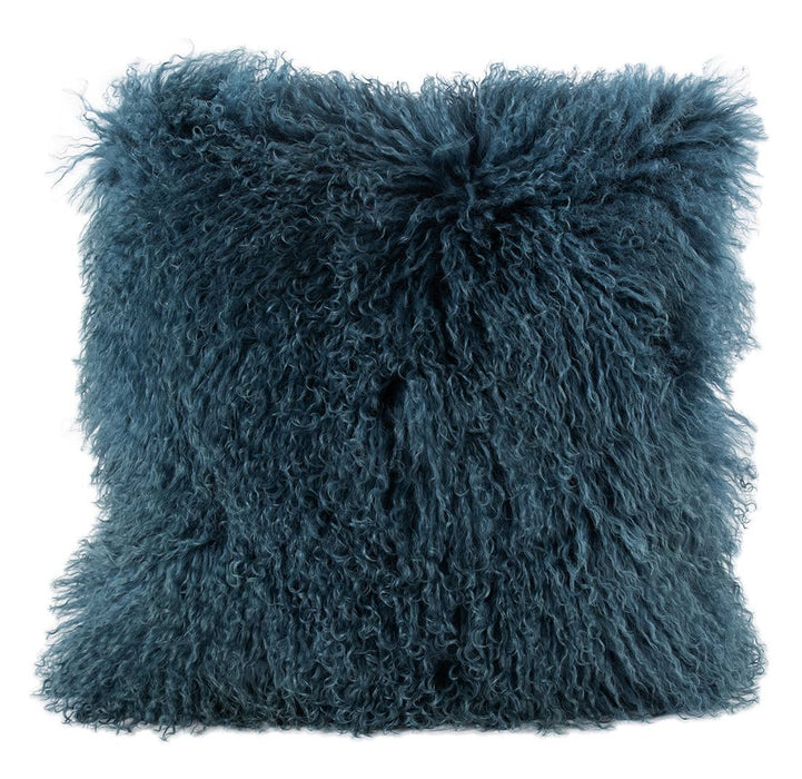 Tibetan Lambskin Pillow Square: Birch