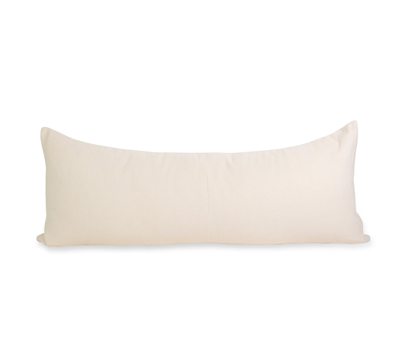 Bogota Lumbar Pillow - Ivory w/ Grey Stripes