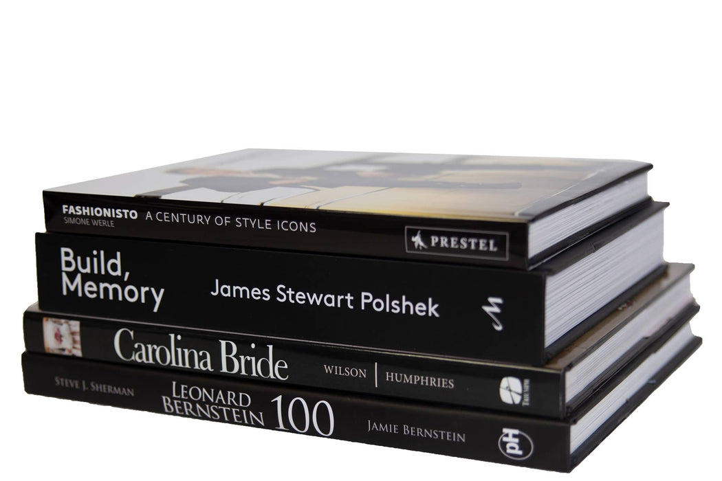 Decorative Black and White Books - Tuxedo Coffee Table Stack: Black