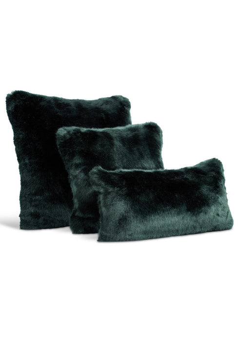 Couture Collection Emerald Mink Faux Fur Pillow