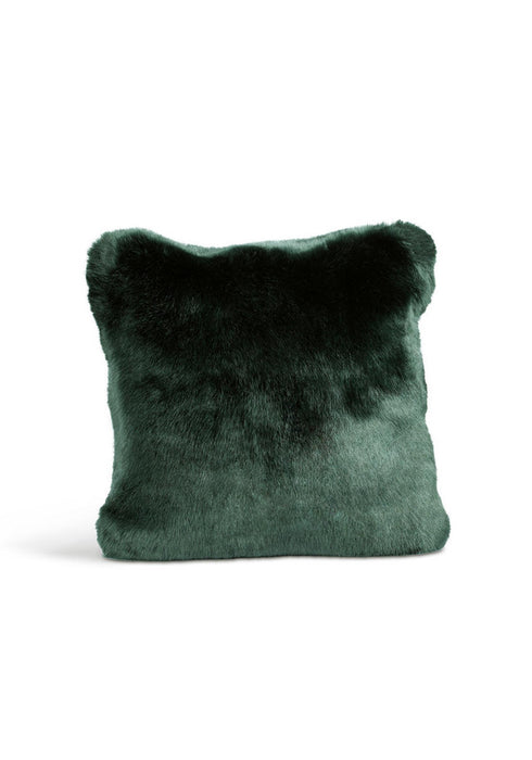 Couture Collection Emerald Mink Faux Fur Pillow