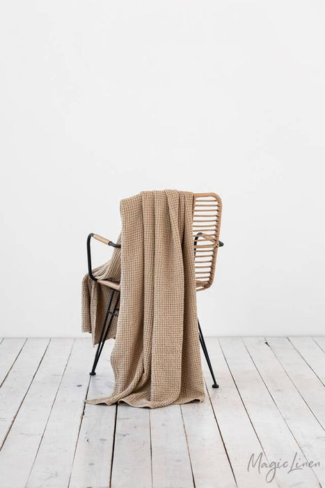 Waffle throw blanket - Forest Green