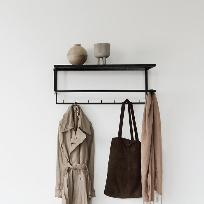 black coat hanger with shelf kristina dam studio