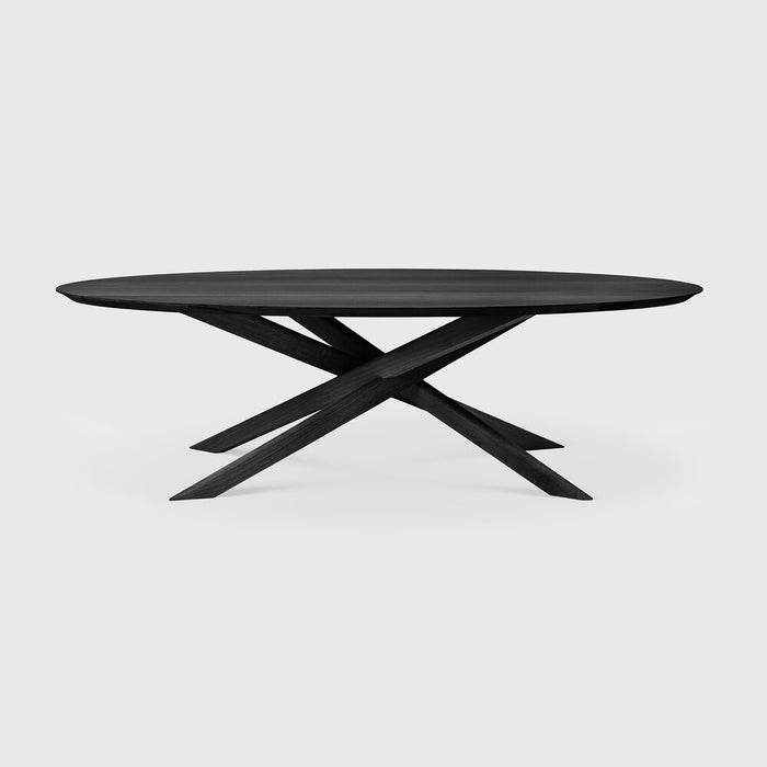 Mikado Oval Dining Table - Oak Black
